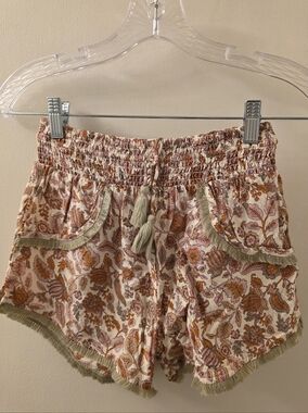 3/$5 Deal Floral Tassel Drawstring Sleep Shorts